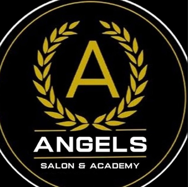Angels Salon & Academy Gold Monogram Emblem